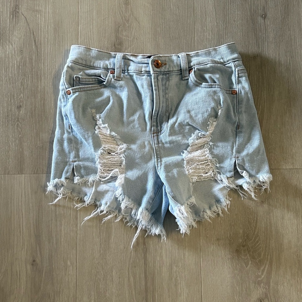 Kendall + Kylie Ripped Jean Shorts